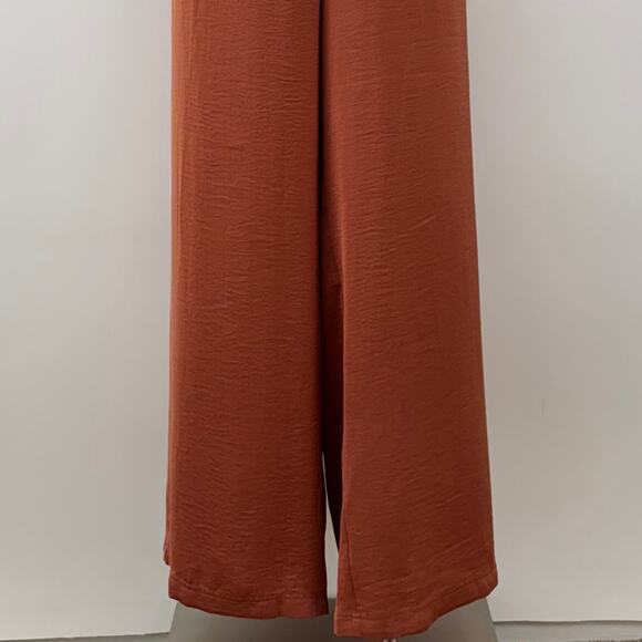 Barefoot Dreams Washed Satin Wide Leg Pants Amberglow Size XL NWT - Picture 3 of 10